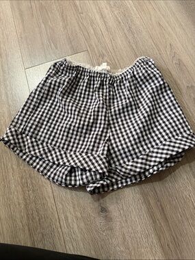 See You Monday Black & White Gingham Shorts